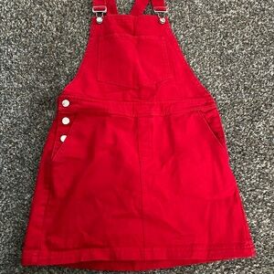 Forever 21 Vibrant Red Overall Skirt